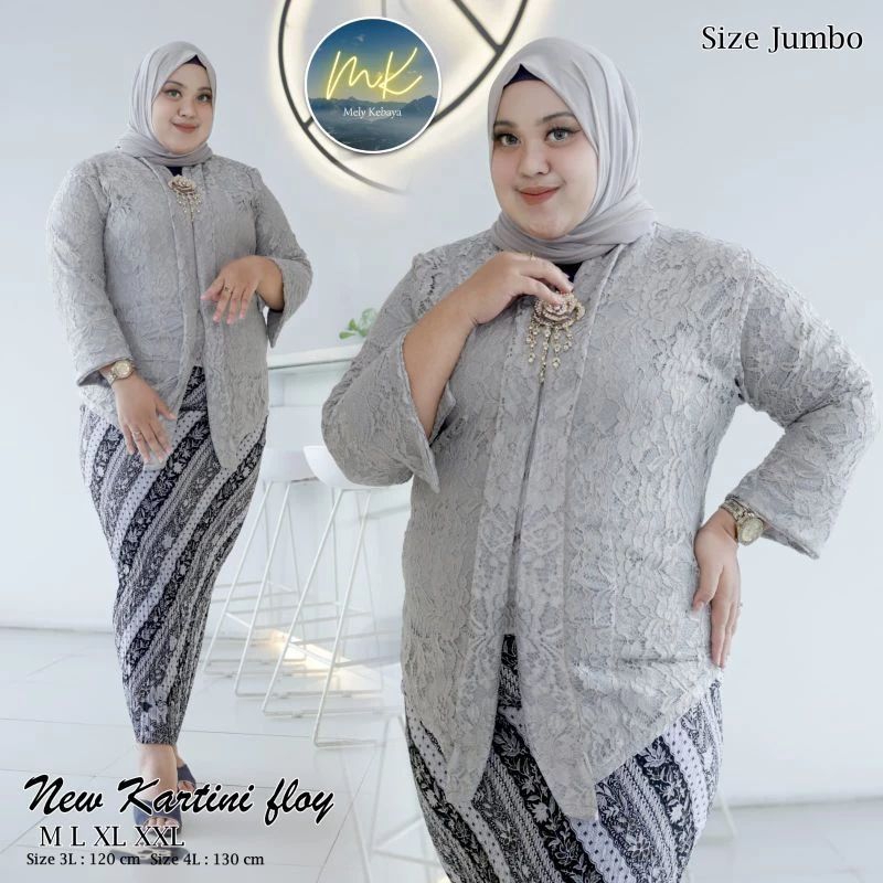 Setelan Kebaya Floy Brokat Ld 130 / Kebaya floy kartini / Kebaya floy jumbo / kebaya Ld 130