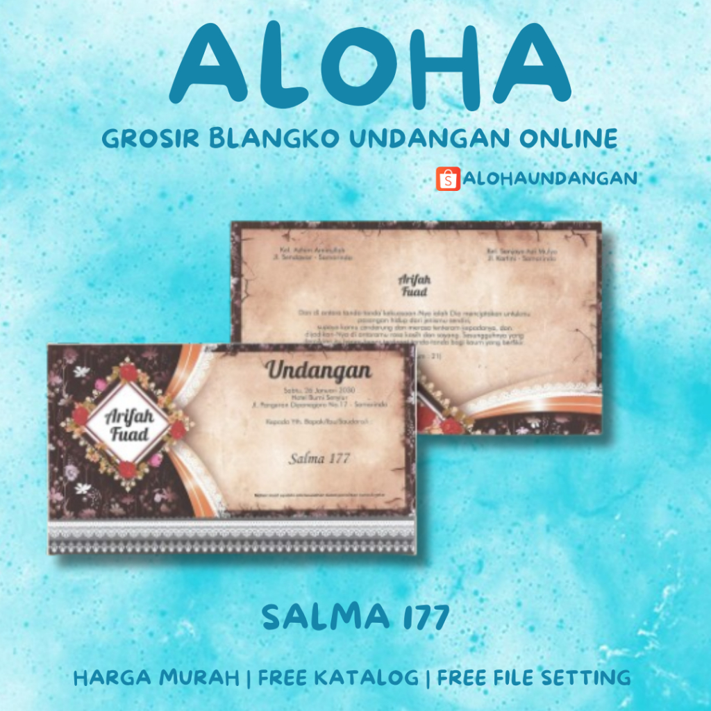 BLANGKO UNDANGAN NIKAH MURAH SALMA 177 | Aloha Undangan