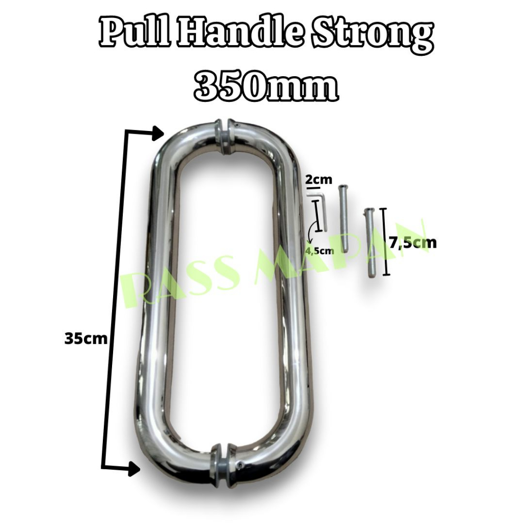 Pull Handle C Pintu Aluminium Kaca Strong Stainless Steel Indomaret ATM