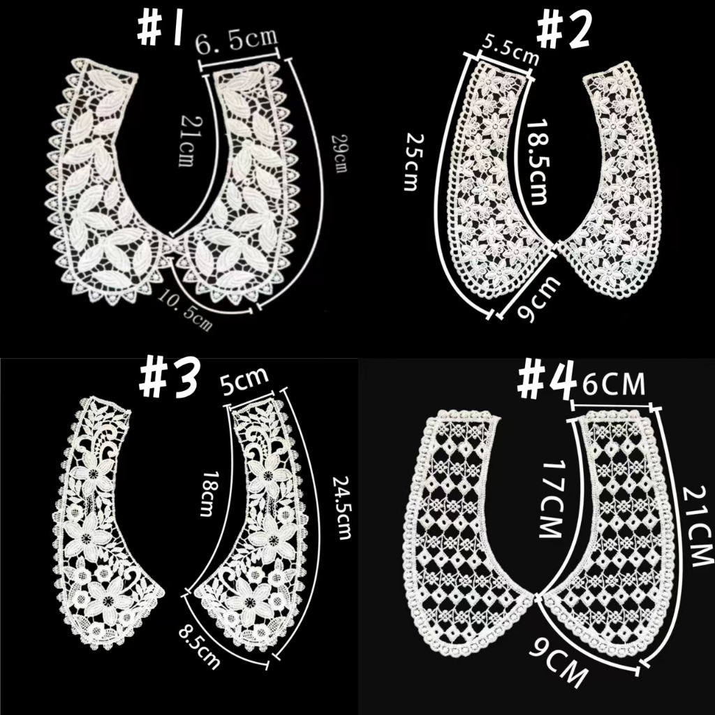 Aplikasi Kerah baju Anak/Renda Kerah Anak/Bodir Kerah/Aplikasi Renda