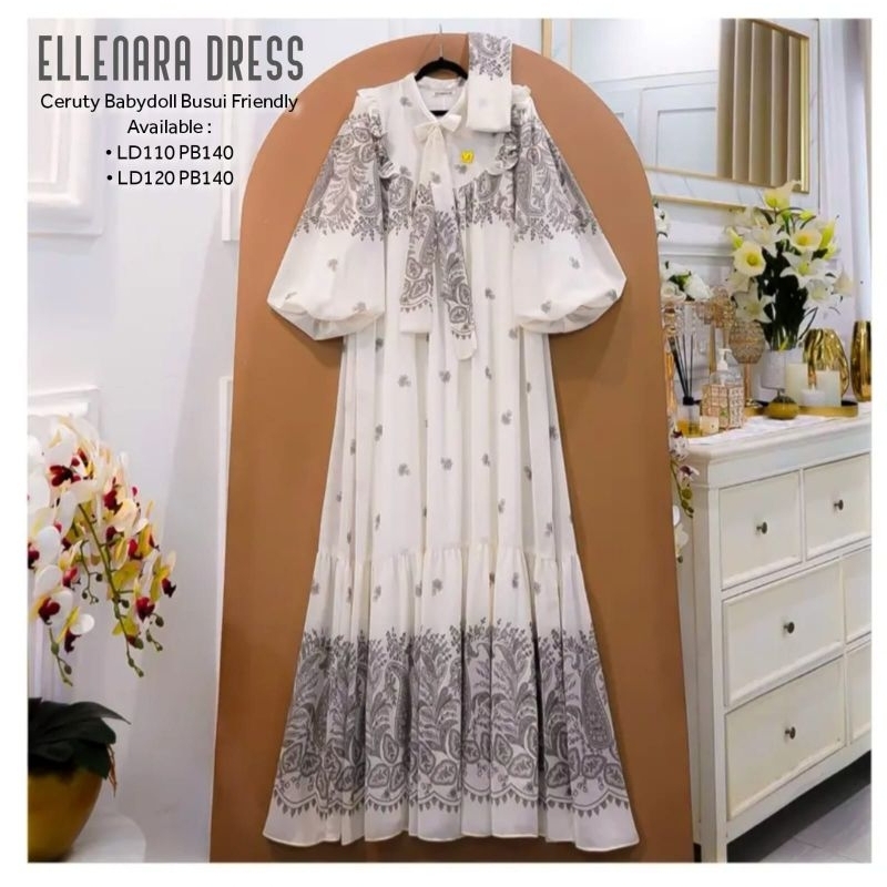 Zahra dress Ellenara dress kondangan bridesmaid jumbo standar Baju gamis wanita muslim terbaru motif