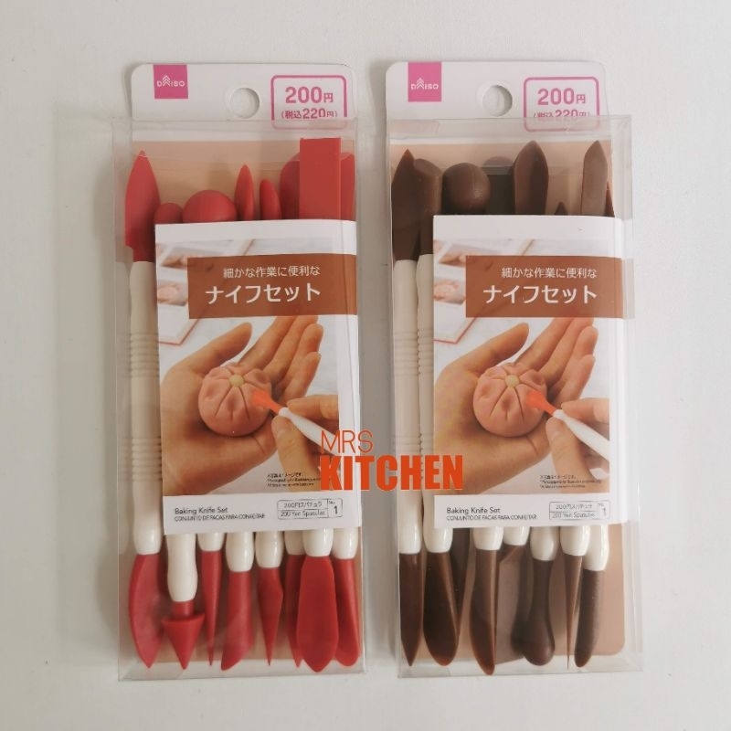 BAKING TOOLS KNIFE SET ALAT DECOR FONDANT WAGASHI TOOL SET DAISO JAPAN