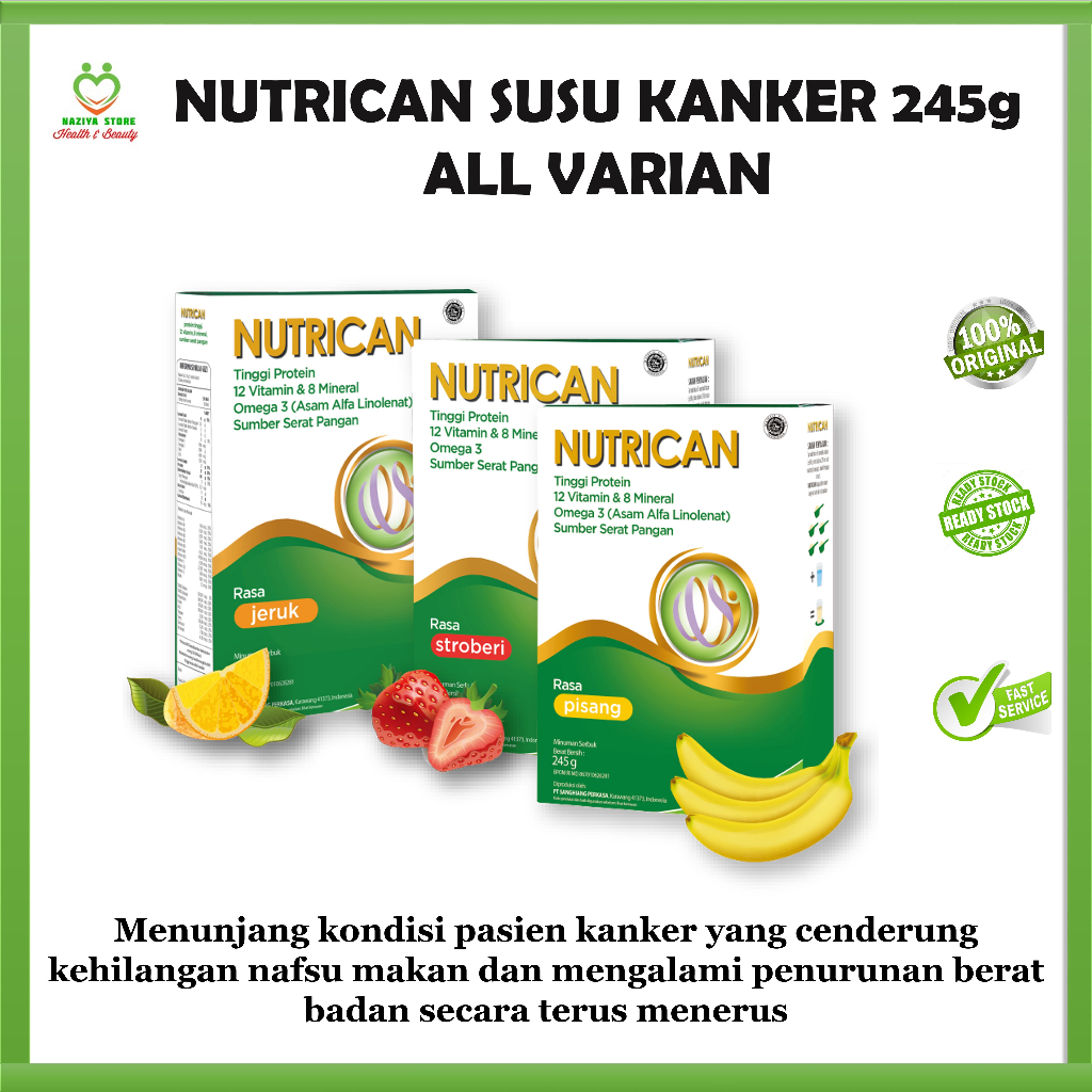 

NUTRICAN SUSU KANKER KHUSUS 245g - SUPLEMEN MAKANAN,TINGGI NUTRISI,ORIGINAL
