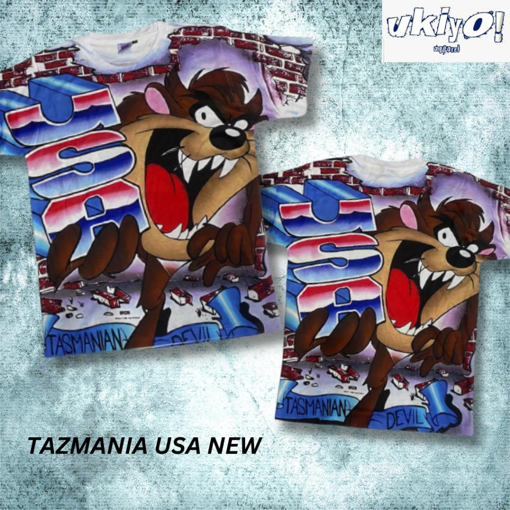 KAOS TAG THAILAND TAZMANIA USA NEW AOP (ALL OF PRINT) | KARTUN CARTOON FULLPRINT FULL PRINT T-SHIRT