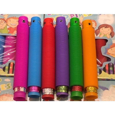 Light Up Pop Tubes Pop Pipes Lampu Stick Pipa Selang Fidget Toys ◎