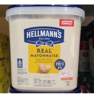 

HELLMANN'S REAL MAHYONNAISE TUB 3 LITER