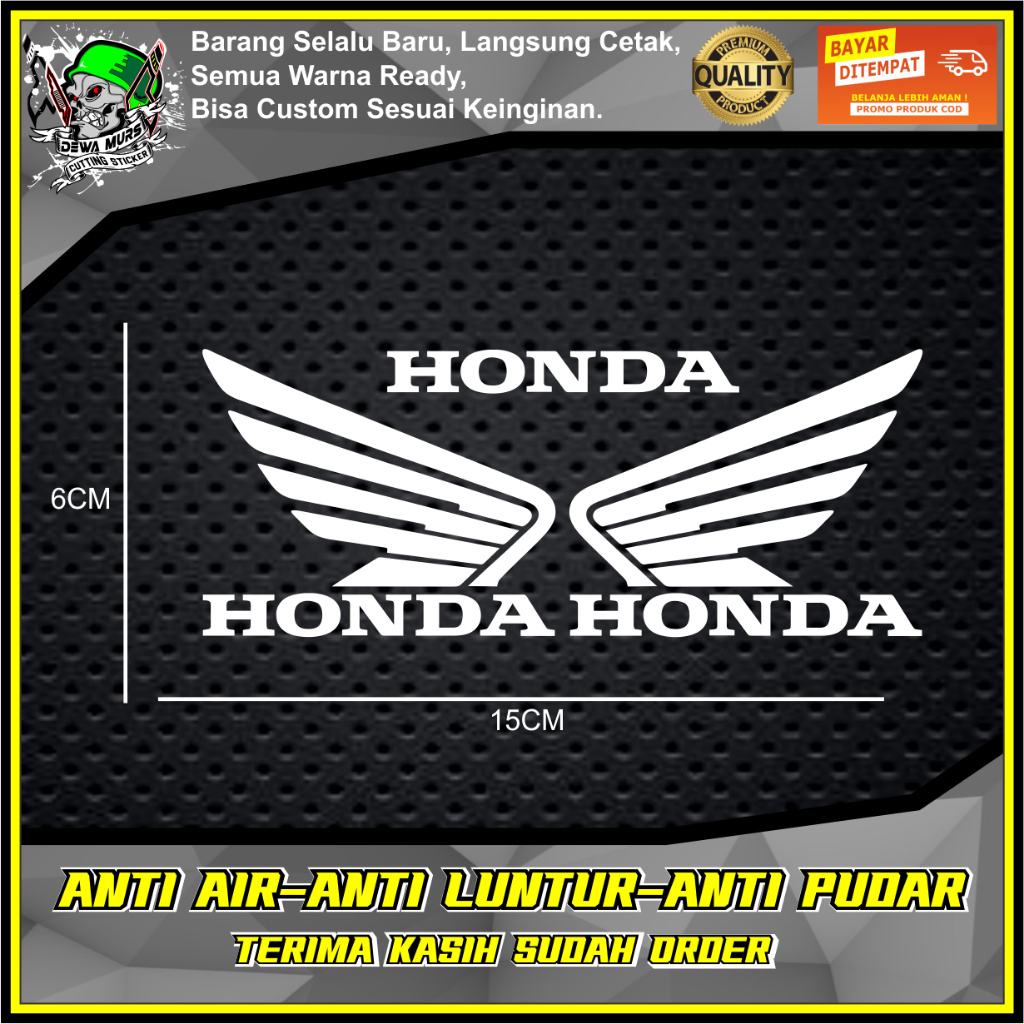 Cutting Sticker Logo Sayap HONDA