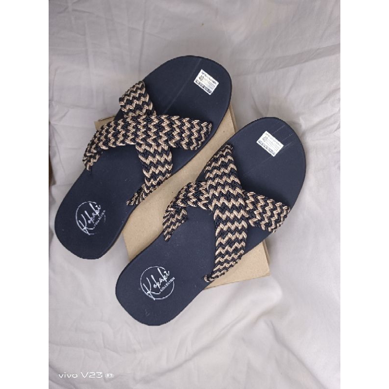 sandal teplek karet silang