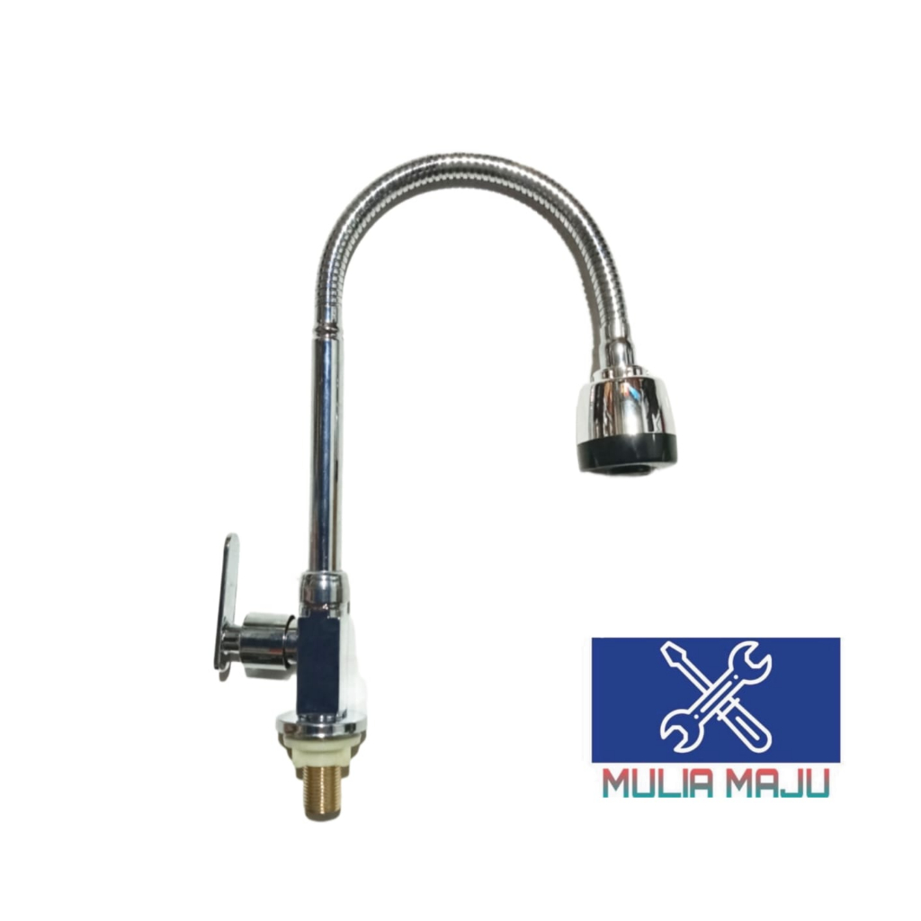 Kran Angsa Fleksibel Tancap / Kran Dapur Tancap Fleksibel