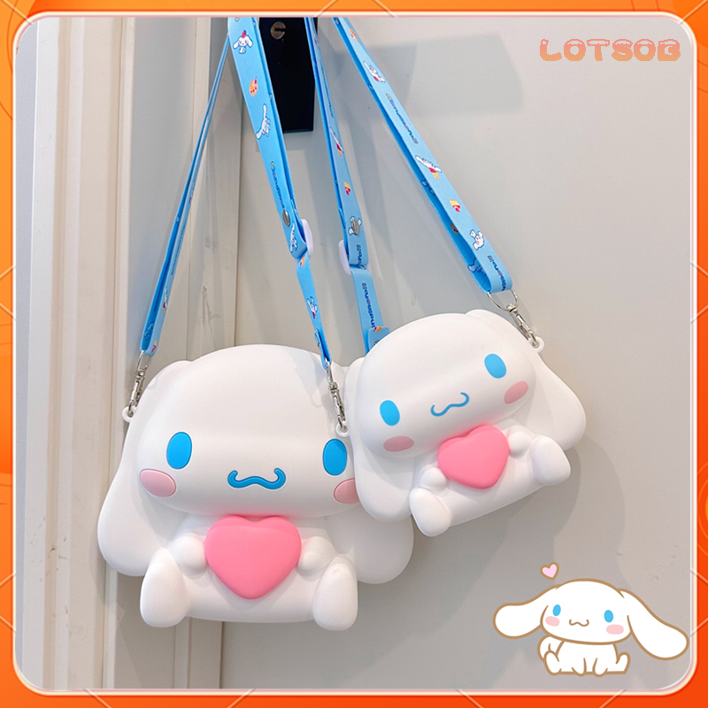 Tas Silikon Anak-anak Cinnamoroll/ tas kartun lucu /Dompet koin bayi Tas  lucu karakter sanrio/Shoul