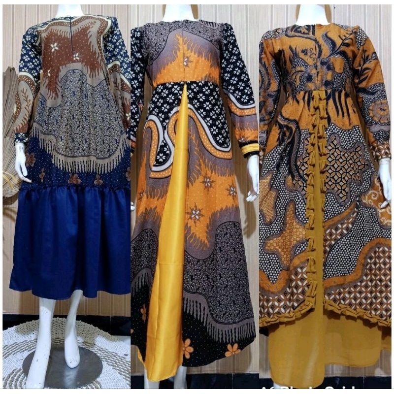 Gamis Aliya,Size anak Ld 90 PB 125 Bahan Katun Kombinasi