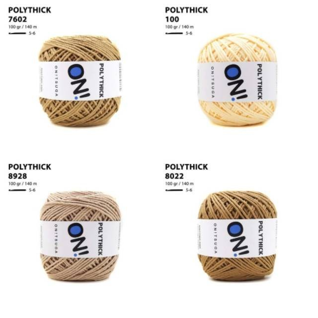 benang rajut POLYTHICK onitsuga rajut polyester