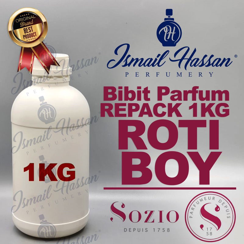 Bibit/Biang Parfum REPACK Roti Boy/Roti O Original Produk SOZIO Packing Botol Plastik 1Kg