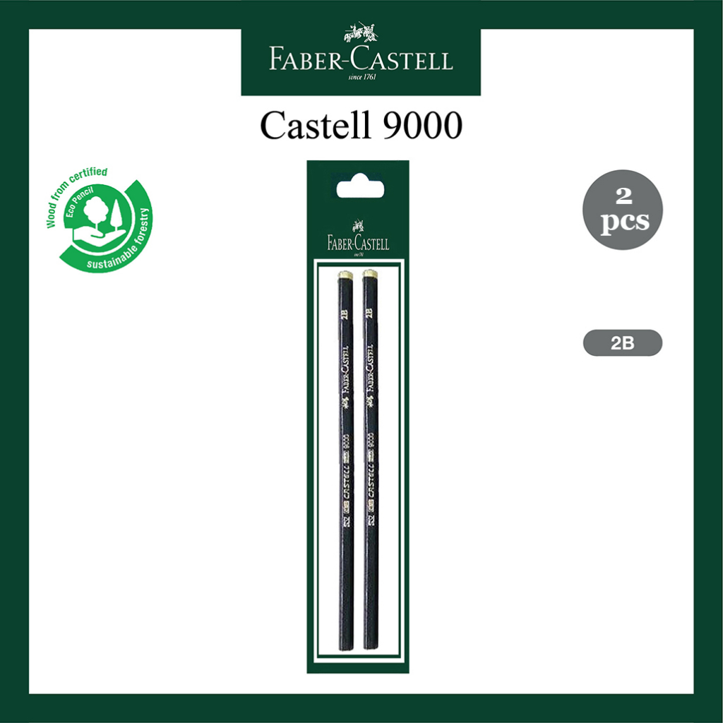 

Pensil Faber Castell 2B Castell 9000 Bundling 2 Pcs Original Untuk Ujian