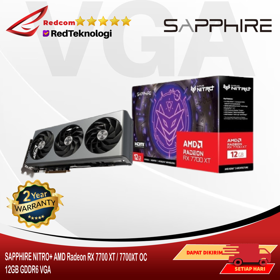 SAPPHIRE NITRO+ AMD Radeon RX 7700 XT / 7700XT OC 12GB GDDR6 VGA