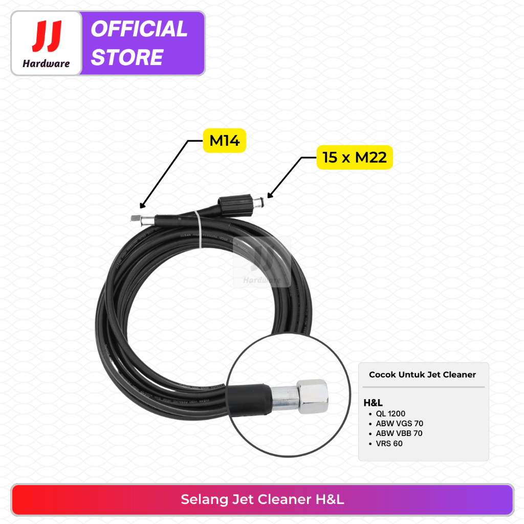 H&L Selang Jet Cleaner 10M VGS / VBB / QL 1200