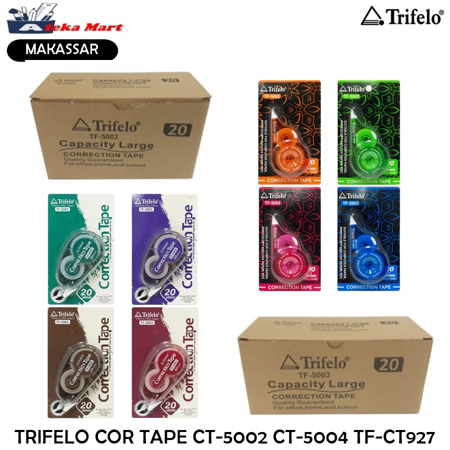 

[BOX/12PCS] TRIFELO COR TAPE CT-5002 CT-5003 TF-CT927 TIP EX KERTAS