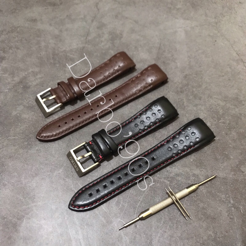 Strap Tali Jam Tangan SEIKO Barcelona SEIKO Barca Sportura Leather Tali Kulit SEIKO