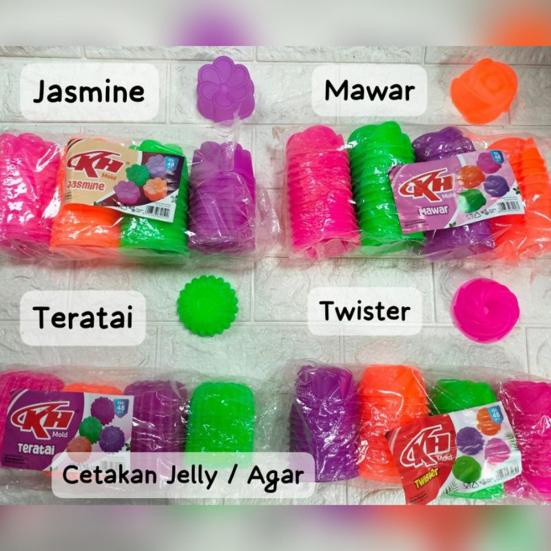 

ISI 12 PCS CETAKAN JELLY PUDING KUE ALAT CETAK PUTU AYU MODEL BUNGA JASMINE MAWAR TERATAI TWISTER