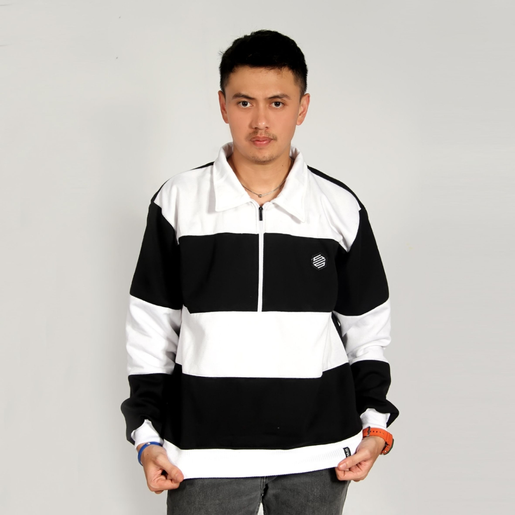 SINISUKA Jaket Rugby Pria & Wanita (UNISEX) Kombinasi Original High Quality Distro Hoodie Crewneck