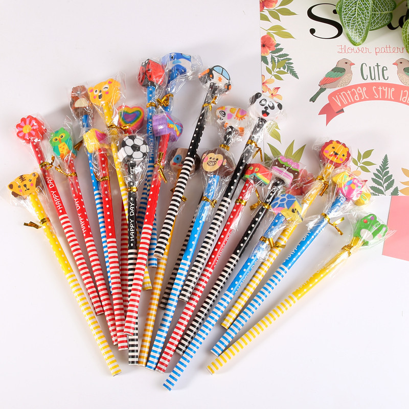 

Pensil Set Penghapus Bentuk Karakter Unik Souvenir