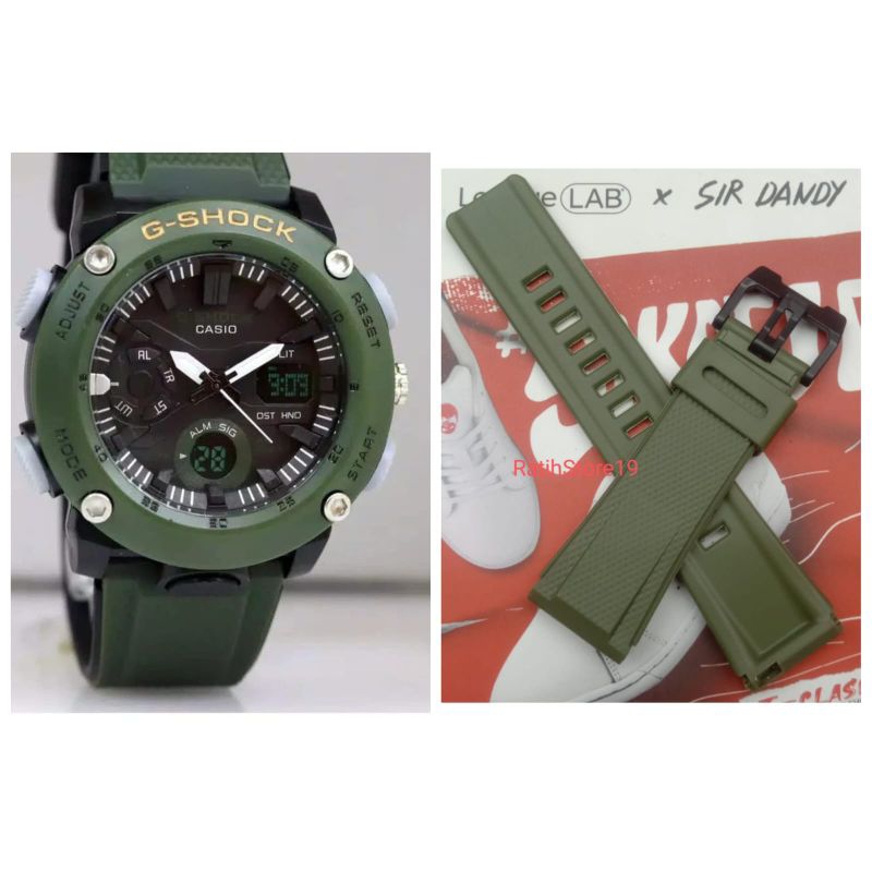 Strap Tali Jam G Shok Prg-600 tali jam tangan Casio G shock GA2000 Bonus Pen