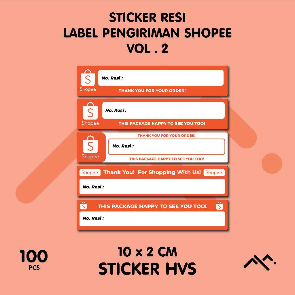 

[100 PCS] Sticker Resi | Label Pengiriman | Stiker Resi Murah | Stiker Murah | Sticker Resi Pengiriman Shopee Murah Vol. 2