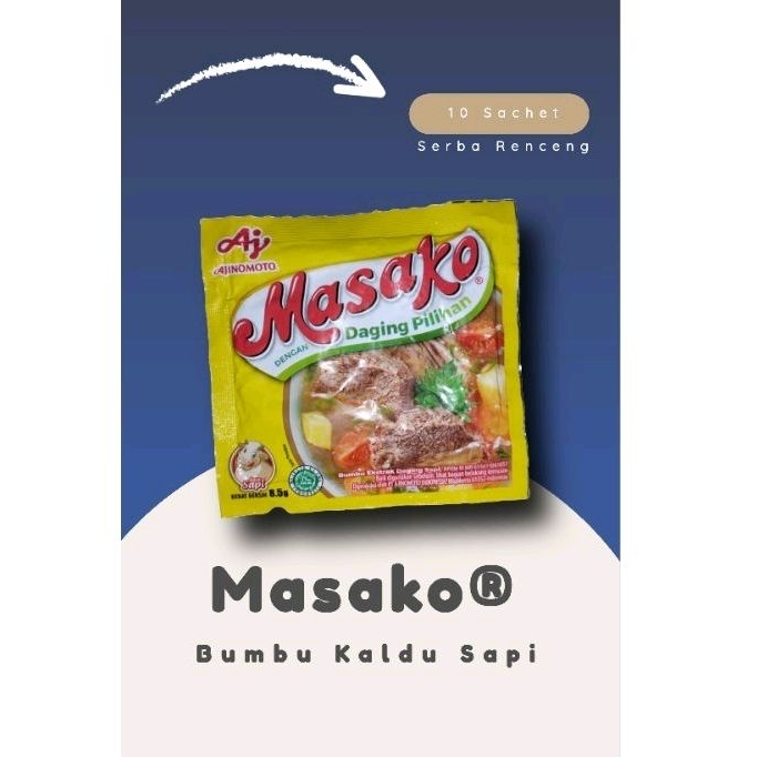 

Masako Rasa Sapi 1 Renceng (Isi 10 Sachet)