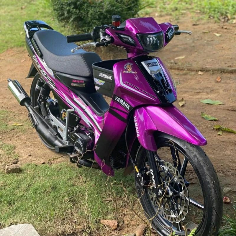 Striping FIZ R Spesial Edition Ungu Hitam Stiker lis Decal Body Standar Ori Yamaha F1zR FIZR fizr Sp