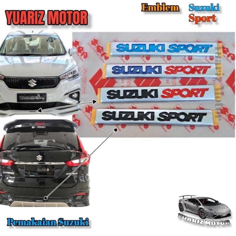 Emblem SUZUKI SPORT original asli/ Tulisan Merk Logo Suzuki Sport Original/emblem suzuki sport all n