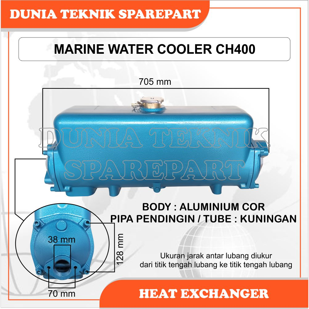 CH400 RADIATOR MESIN KAPAL / MARINE WATER COOLER / MARINE HEAT EXCHANGER
