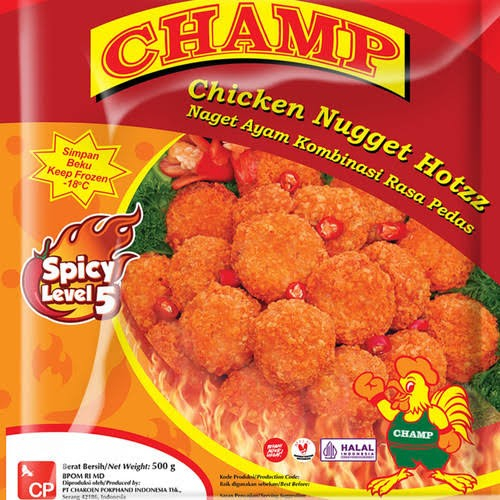 

champ 500gr nugget ayam pedas lvl5