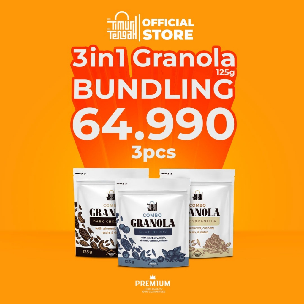 

[Paket Cobain] Bundling 3 in 1 Granola 125gr All Varian Rasa Sereal Makanan Sehat