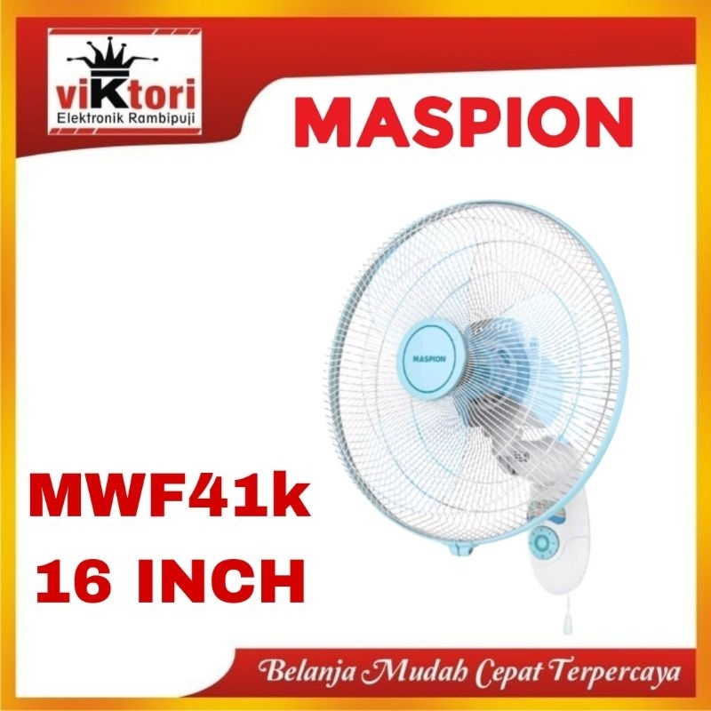 MASPION MWF 41K/ WALL FAN MASPION 16 INCHI / KIPAS ANGIN DINDING / KIPAS TEMBOK / KIPAS ANGIN LISTRI