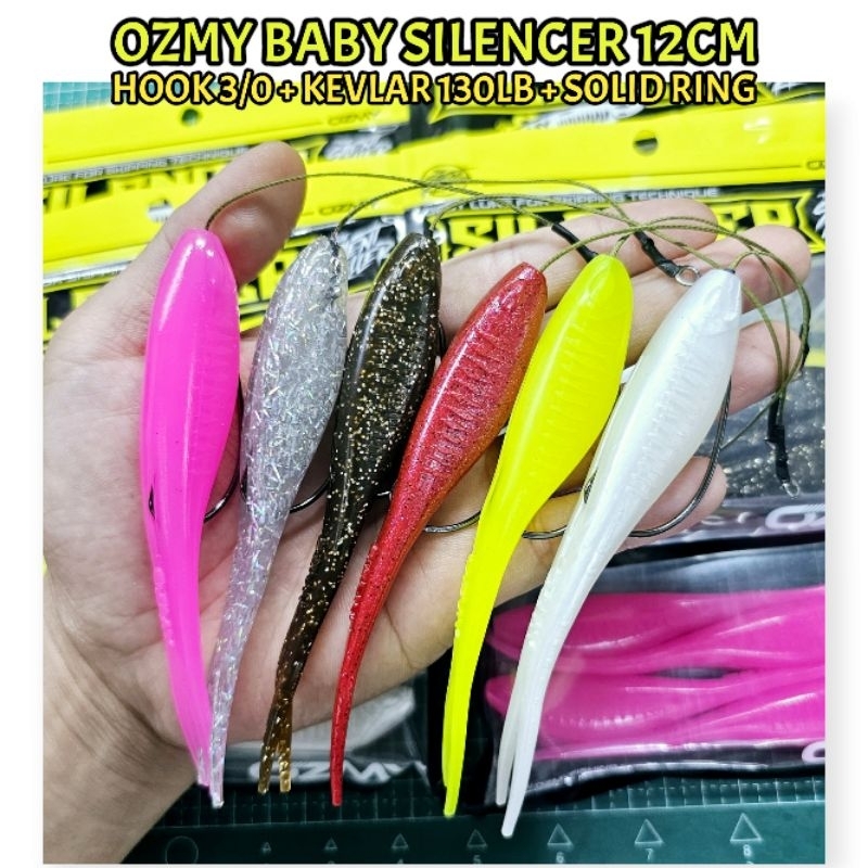 Umpan Casting Toman Softlure Ozmy Baby Silencer 12cm + Hook Rangkaian ( Ecer )