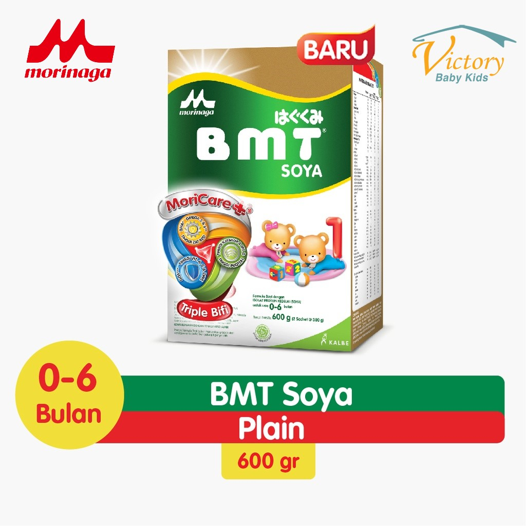 Morinaga BMT Soya 600gr - Susu Formula Bayi Alergi Susu Sapi