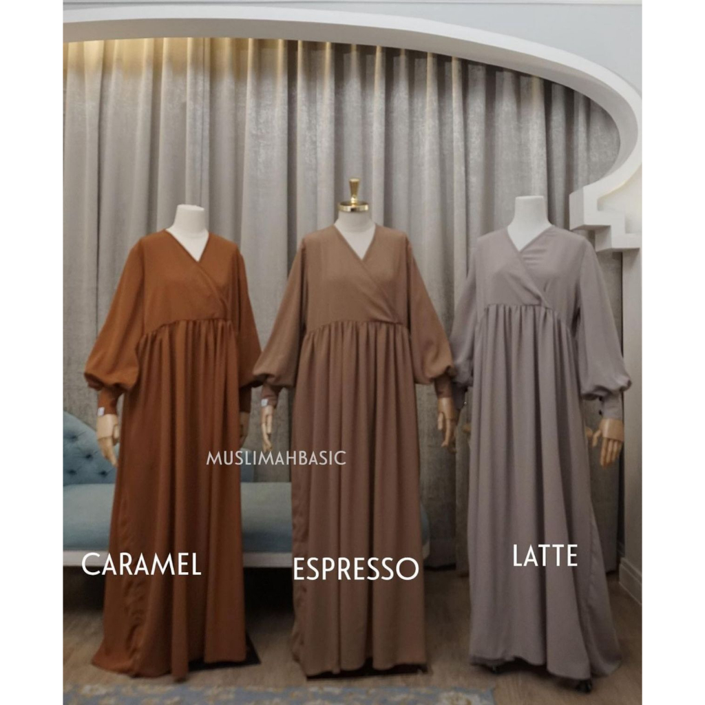 MUSLIMAH BASIC - Medina Dress Snowsheer - size M