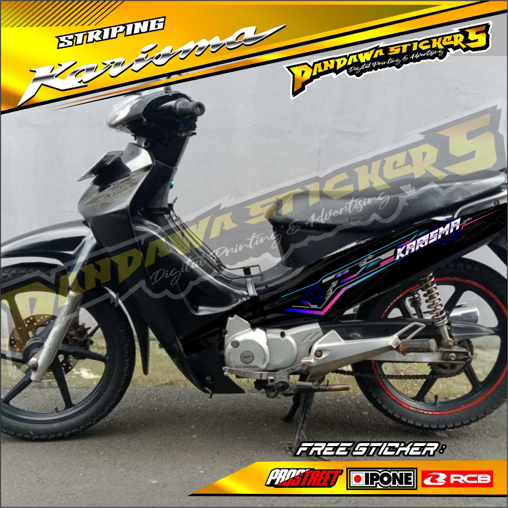 STRIPING VARIASI  MOTOR HONDA KARISMA / STIKER VARIASI MOTOR HONDA KARISMA