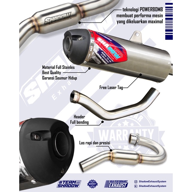 Shadow exhaust System Type SR-One Klx150/Crf150/wr155