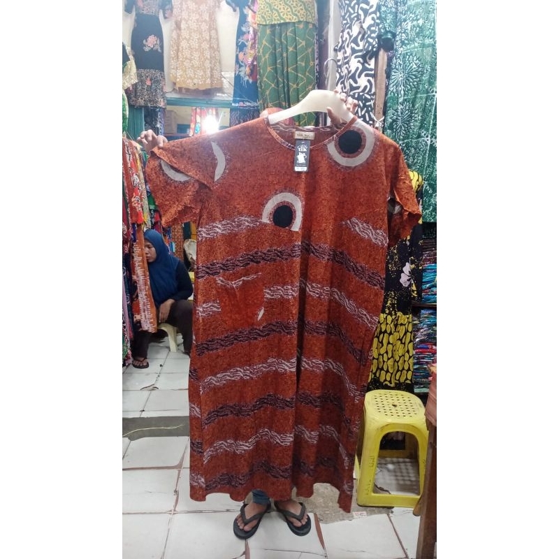 Longdress Jumbo Kencana Ungu Label Biru
