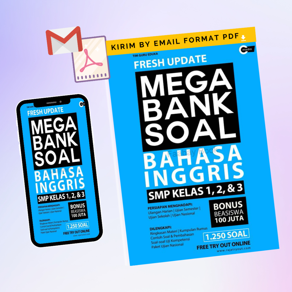 Fresh Update Mega Bank Soal Bahasa Inggris SMP kelas 1, 2, & 3
