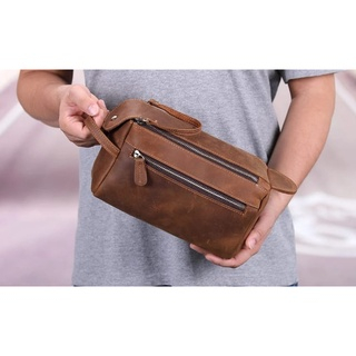 Tas Tangan Kulit Asli Pria Wanita - Pouch Kulit Asli Garut - Clutch Bag Asli Kulit