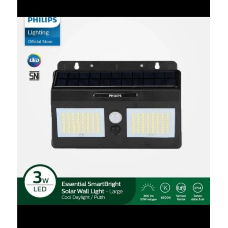 lampu dinding philips solar sel panel surya matahari bws010