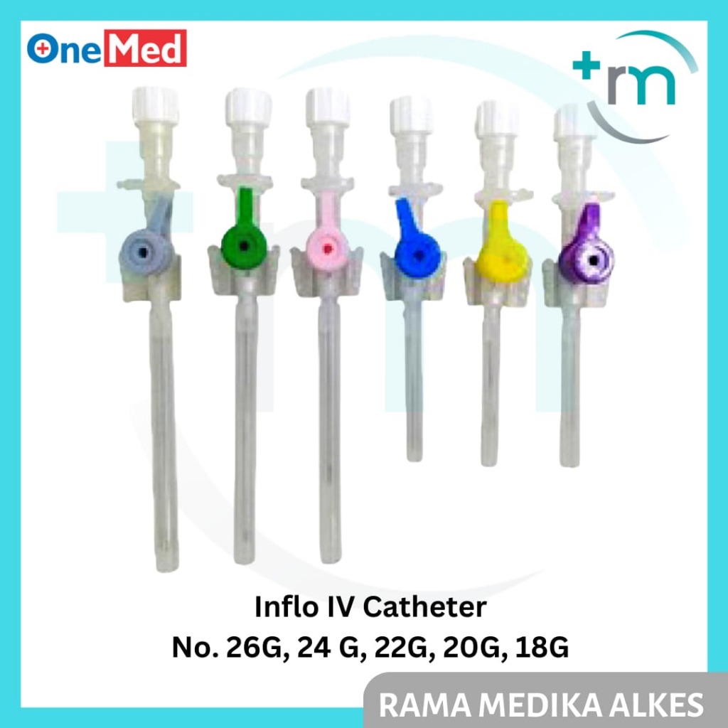 ONEMED inflo IV Catheter 18G, 20G, 22G , 24G , 26G Abocath
