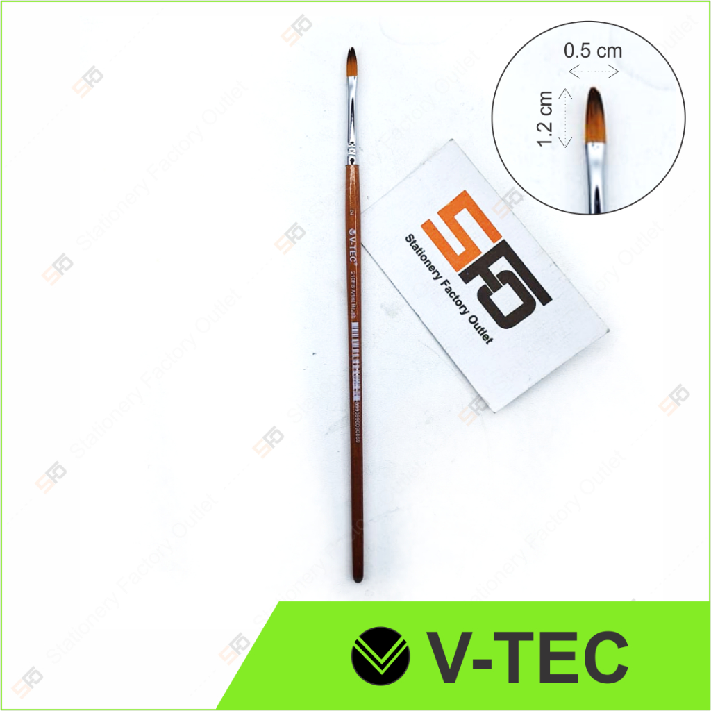 

Kuas Lukis Filbert V-Tec 210FB Satuan - Artist Paint Brush No. 2