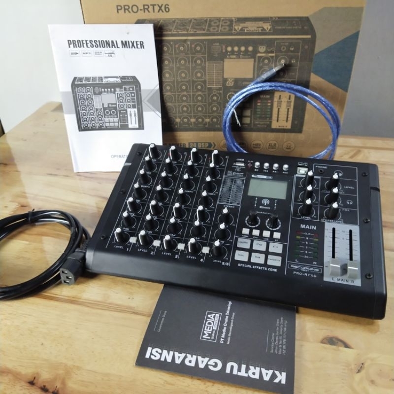 Mixer Recording Tech Pro RTX 6 original mixer 6 chanel