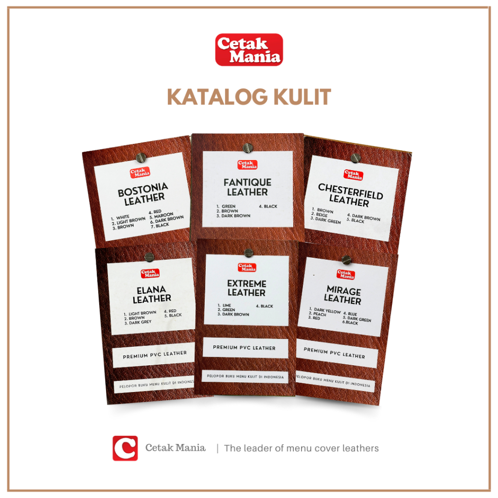 

KATALOG KULIT SINTETIS MENU COVER - CAFE RESTORAN HOTEL