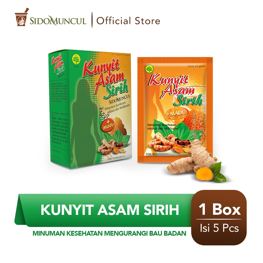 

Sidomuncul Kunyit Asam SIRIH 5's - Mengurangi Bau Badan