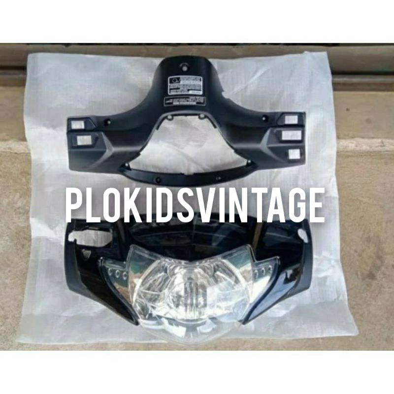 BATOK KEPALA HONDA SUPRA X 125 LAMA WARNA HITAM SET REFLEKTOR
