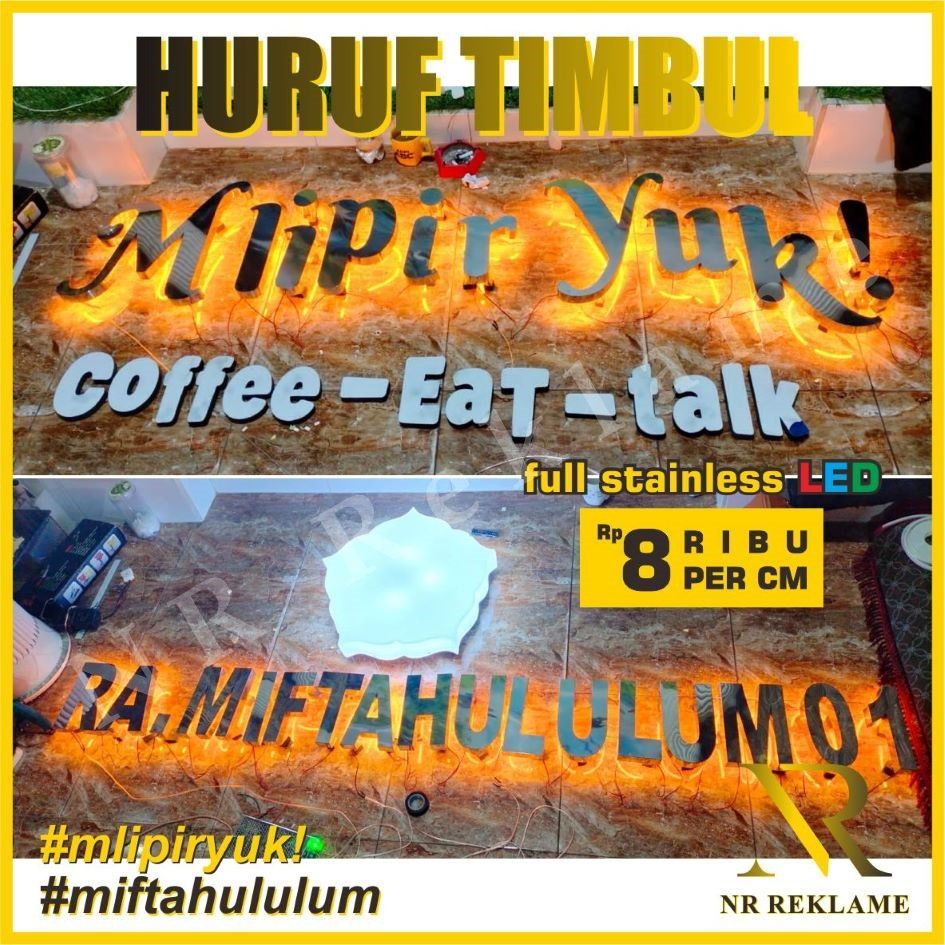Huruf Timbul Stainless LED (2)